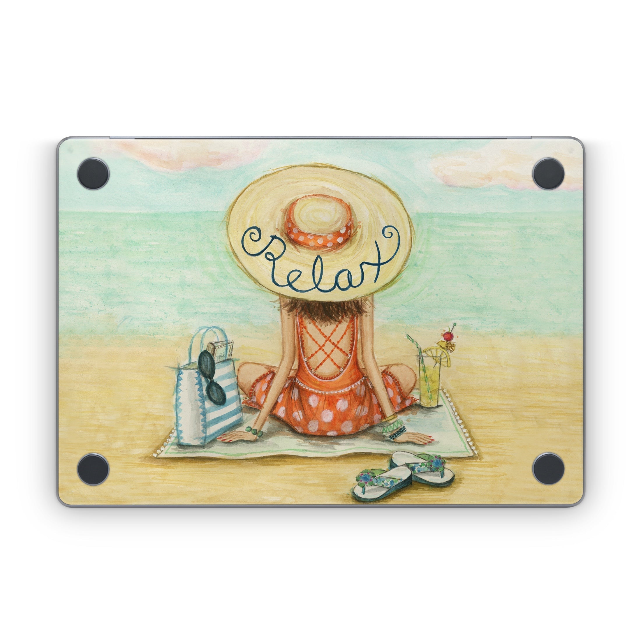 Relaxing on Beach - Apple MacBook Skin